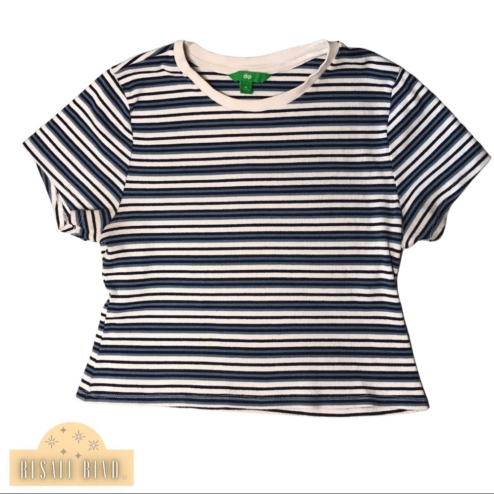*SOLD*
 Blue Striped Crop